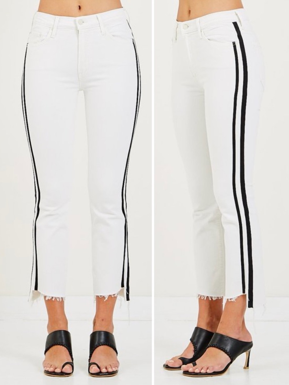 MOTHER The Insider Crop Step Fray Jeans Whipping The Racer Sz 25 NWT